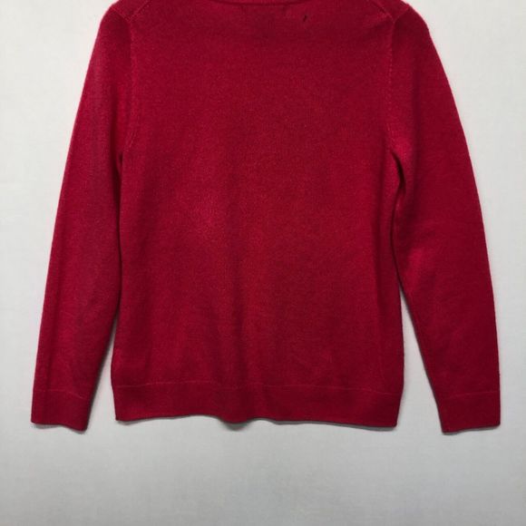 Tahari Women 100% 2-Ply Cashmere Sweater Size Medium Hot Pink M113 -21 - Picture 16 of 16